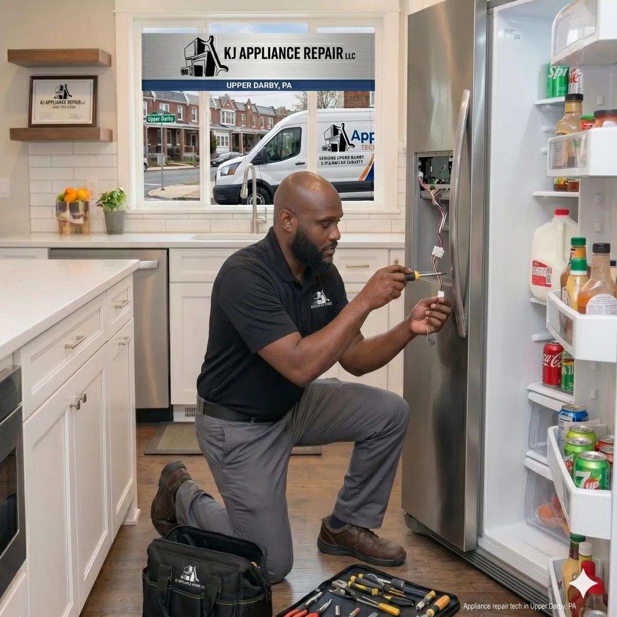 refrigerator repaired by KJ Appliance Repair
