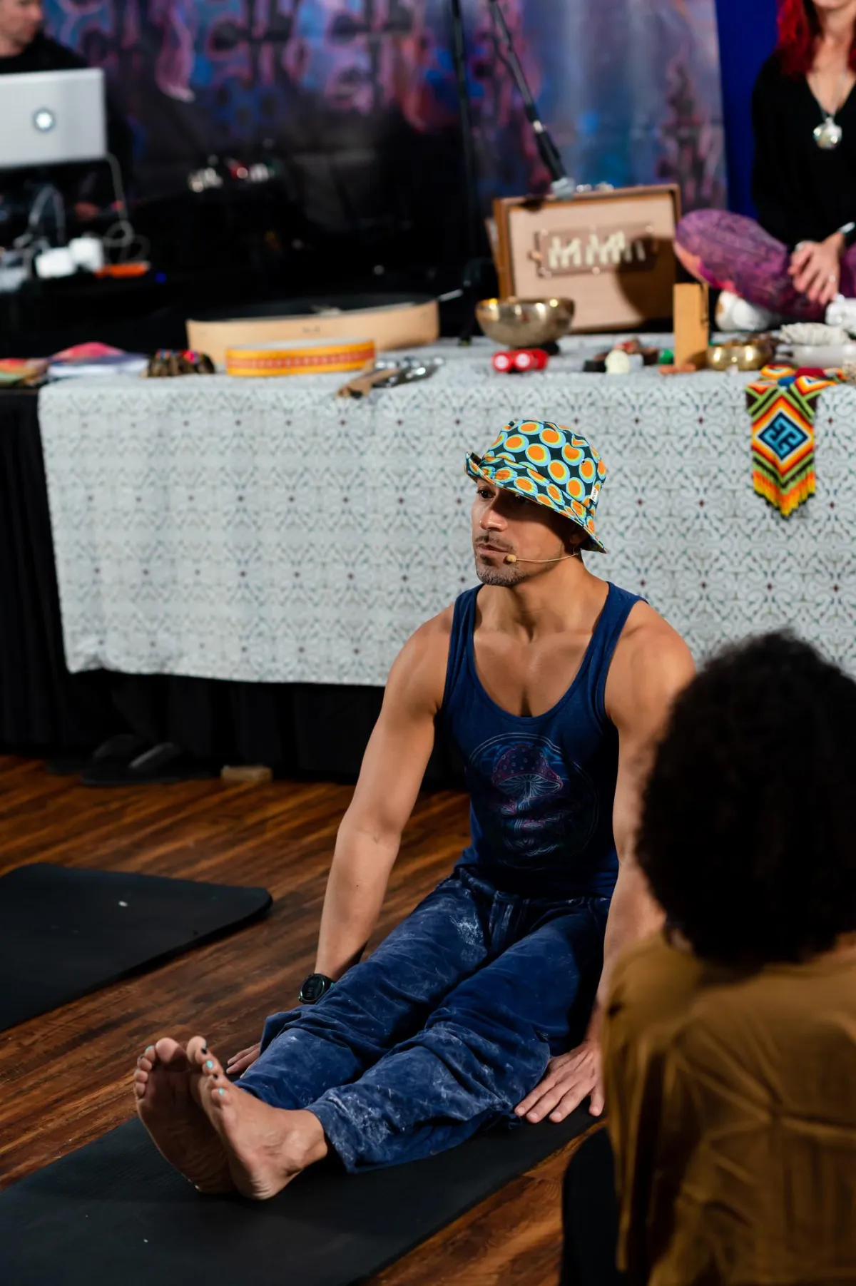 image of tah whitty man on yoga mat