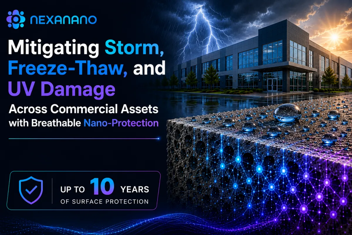 Mitigating Storm, Freeze-Thaw, and UV Damage Across Commercial Assets with Breathable Nano-Protection