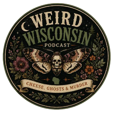 The Weird Wisconsin Podcast logo. A podcast about the strange and mysterious things in Wisconsin and the Midwest.