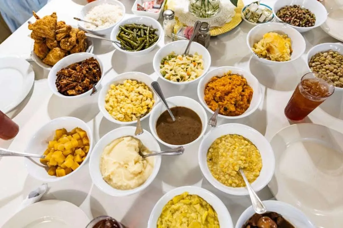 photo of food at Mrs. Wilkes' Dining Room in Savannah, Georgia