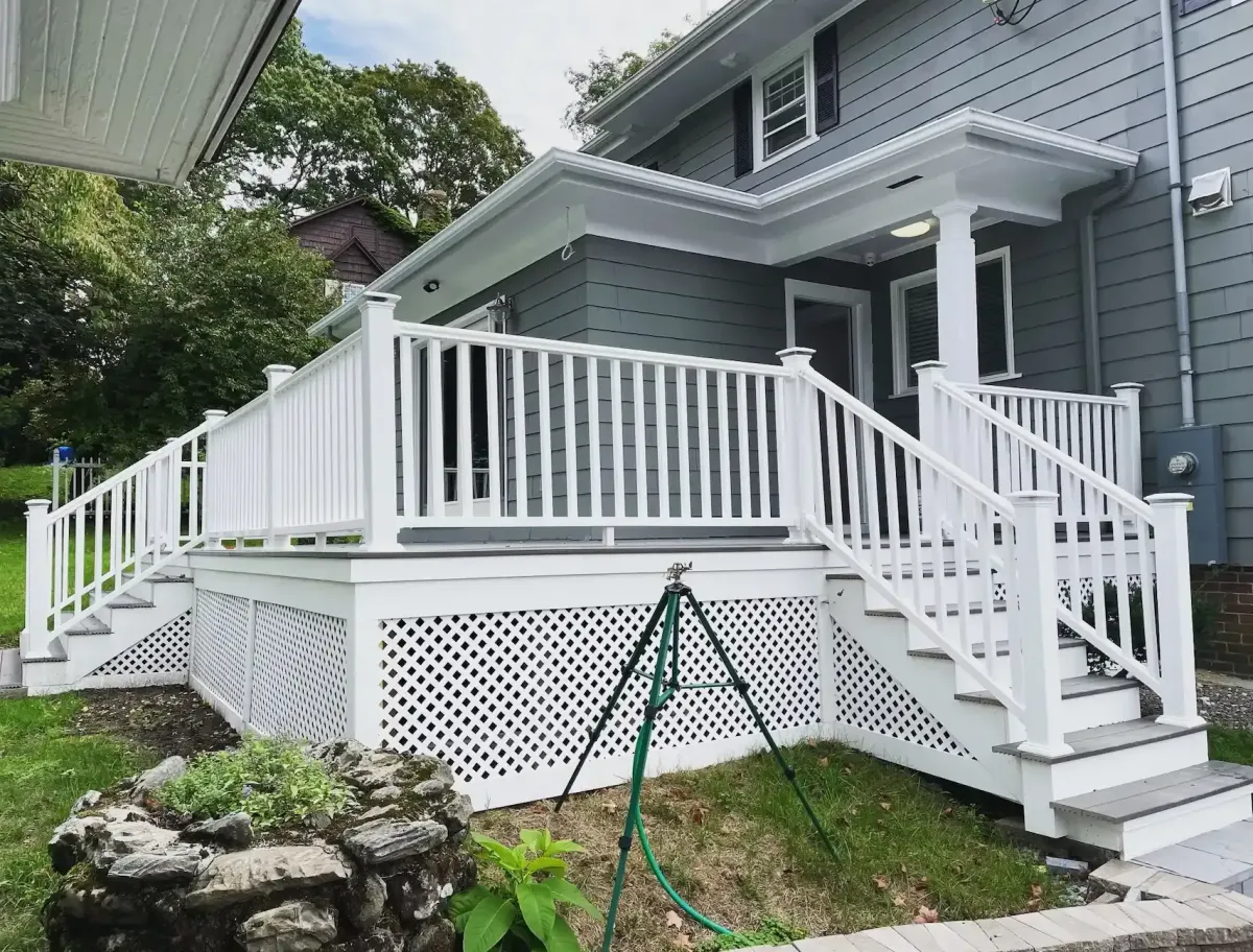 Screened porch addition providing a comfortable covered outdoor living space in Beverly, MA.