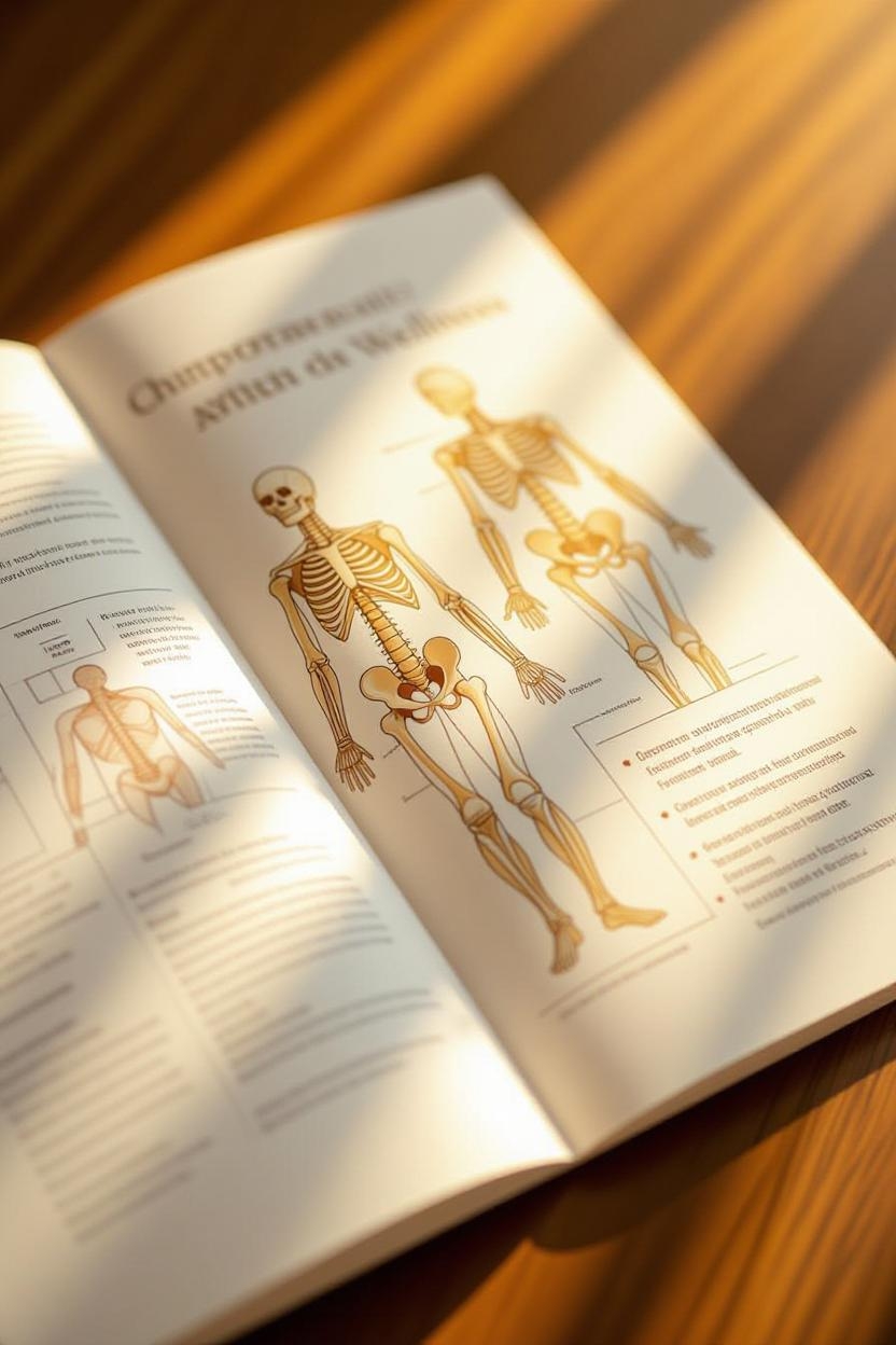 Human skeleton in a book