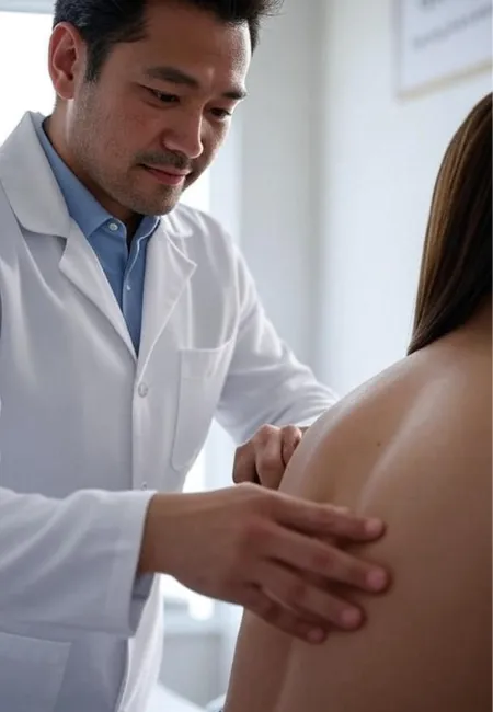 Chiropractor in Lancaster, PA helping a patient ease back pain