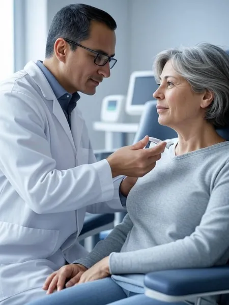 A chiropractor helping a senior patient with lyme disease treatment
