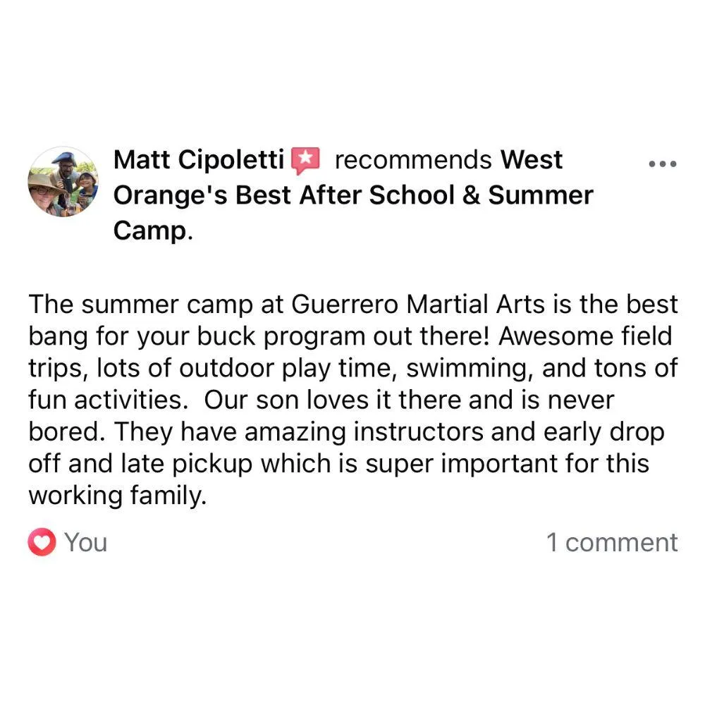 5 Star Review For The Best Summer Camp and After School Program in West Orange