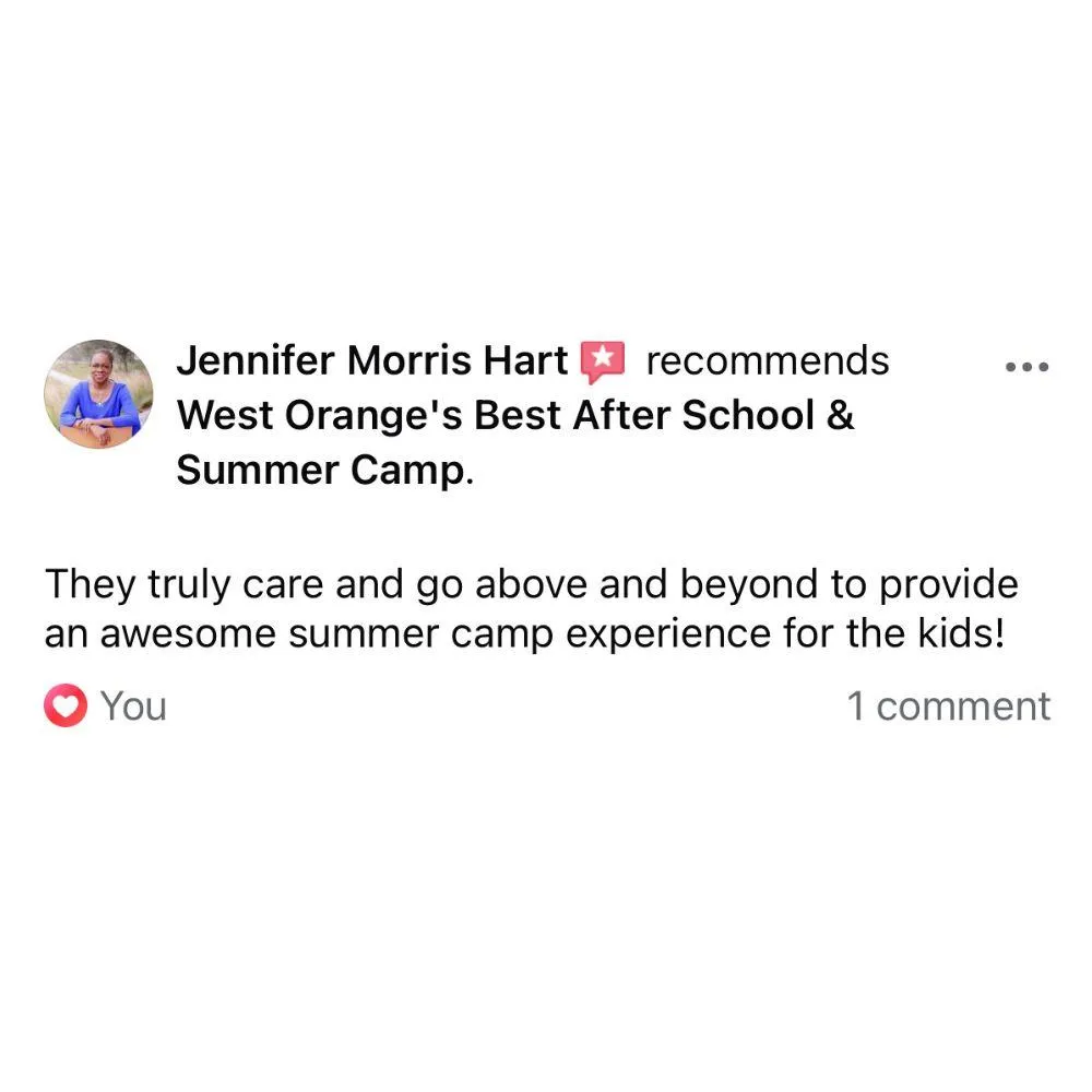 5 Star Reviews For The Best Summer Camp and After School Program in West Orange