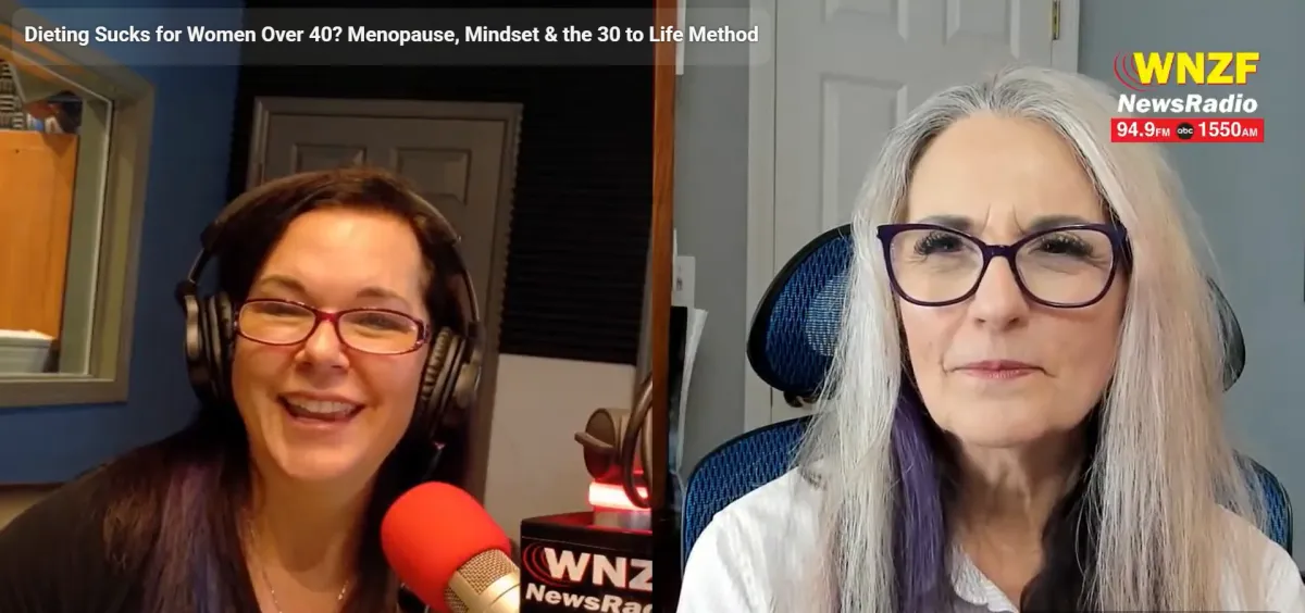 Debbie Harris speaking about menopause, women's wellness, and healthy aging on the Women In Podcast