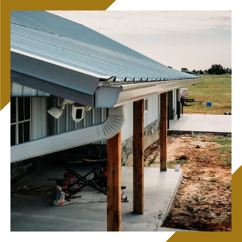 Seamless aluminum gutters installed for better rain flow