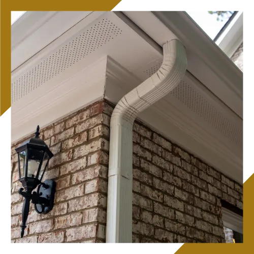 Crew completing gutter replacement service at a Franklin, TN property