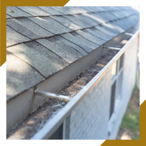 Clean roofline and gutters after professional gutter cleaning