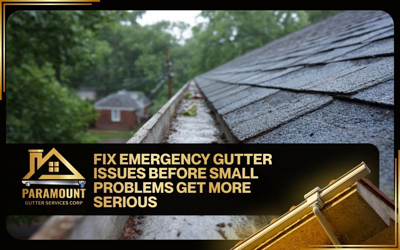 Fix Emergency Gutter Issues Before Small Problems Get More Serious