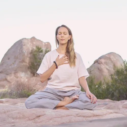 person doing yoga exercises