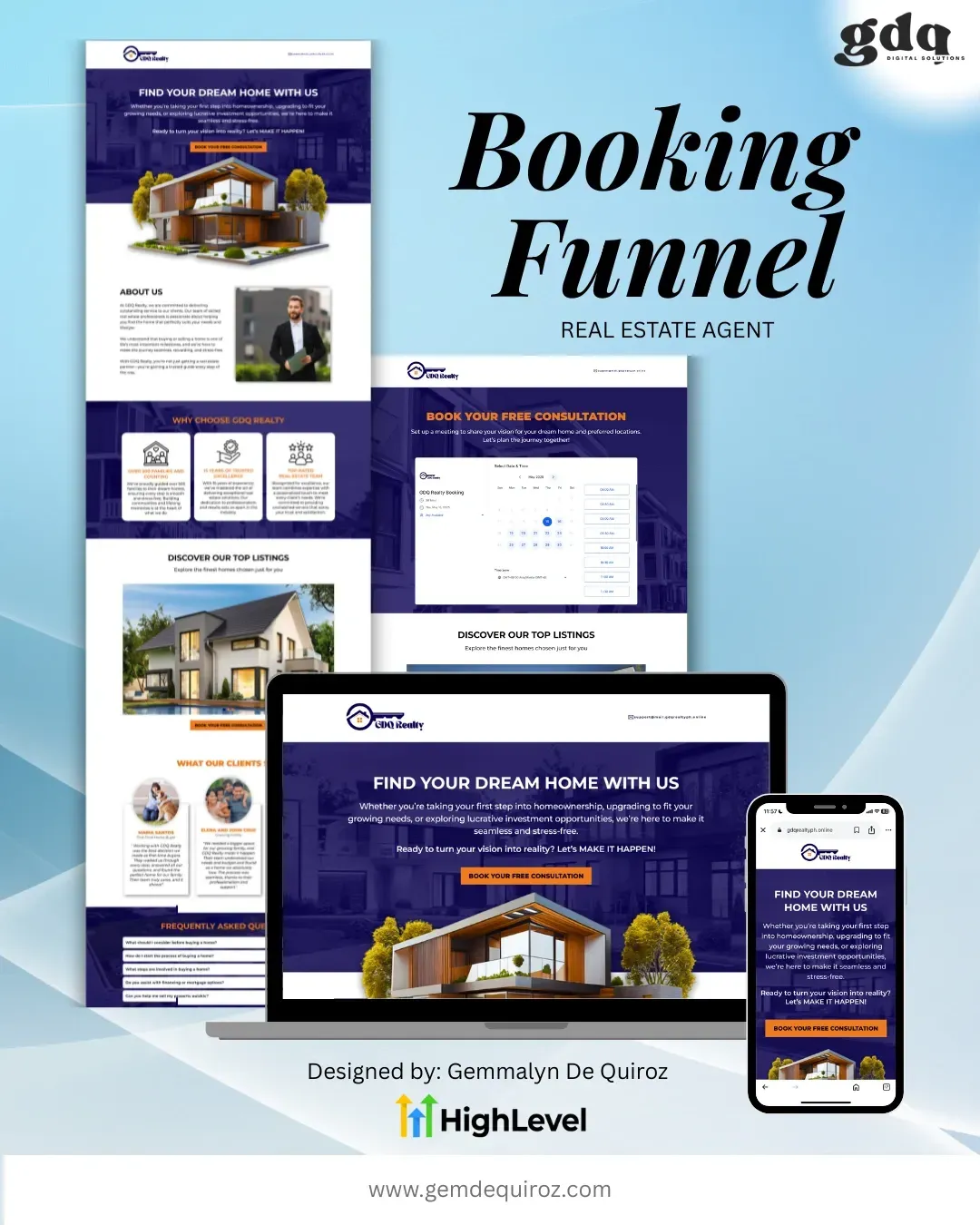 Booking Funnel mock Up