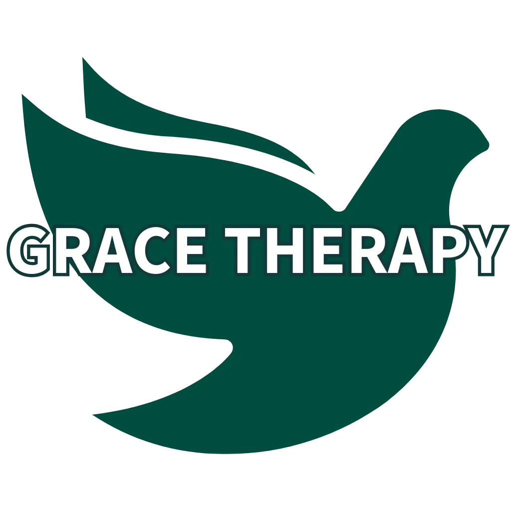 Grace Therapy Michigan Green & White Logo