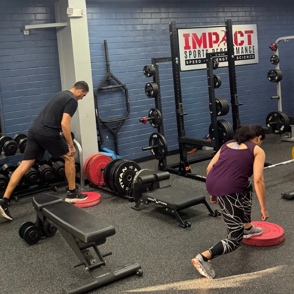 Personal training session for adults at Impact Sports Performance Novi