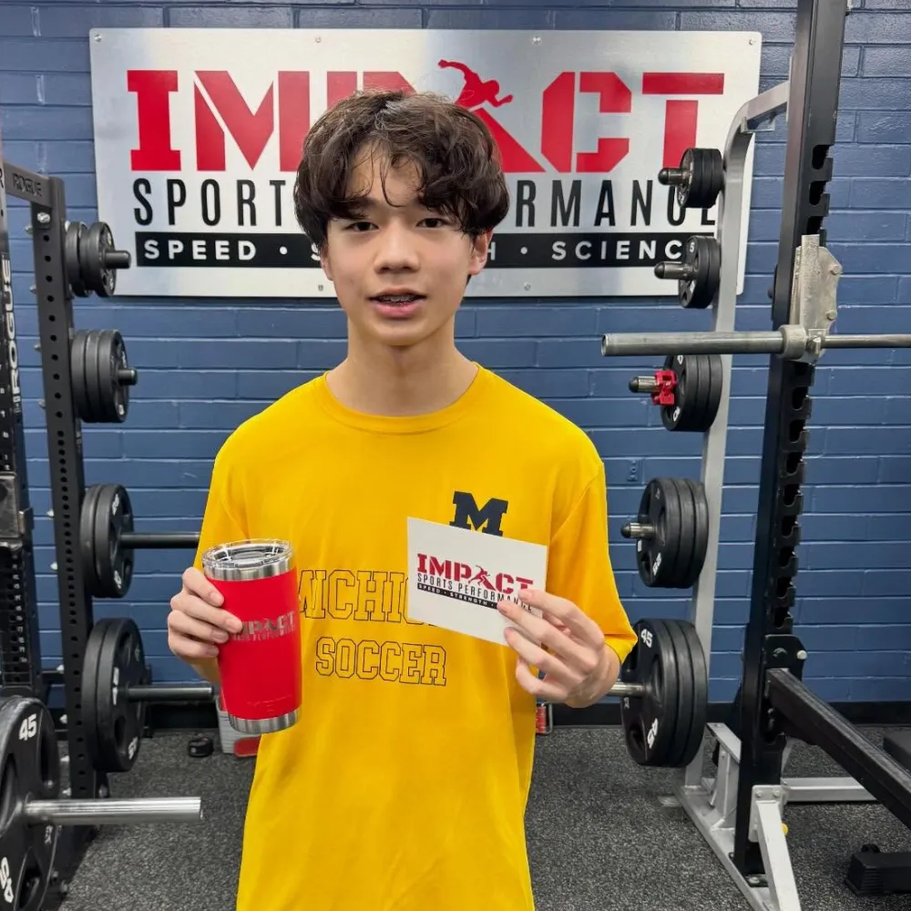 Middle school athletes improving coordination and movement control at Impact Sports Performance