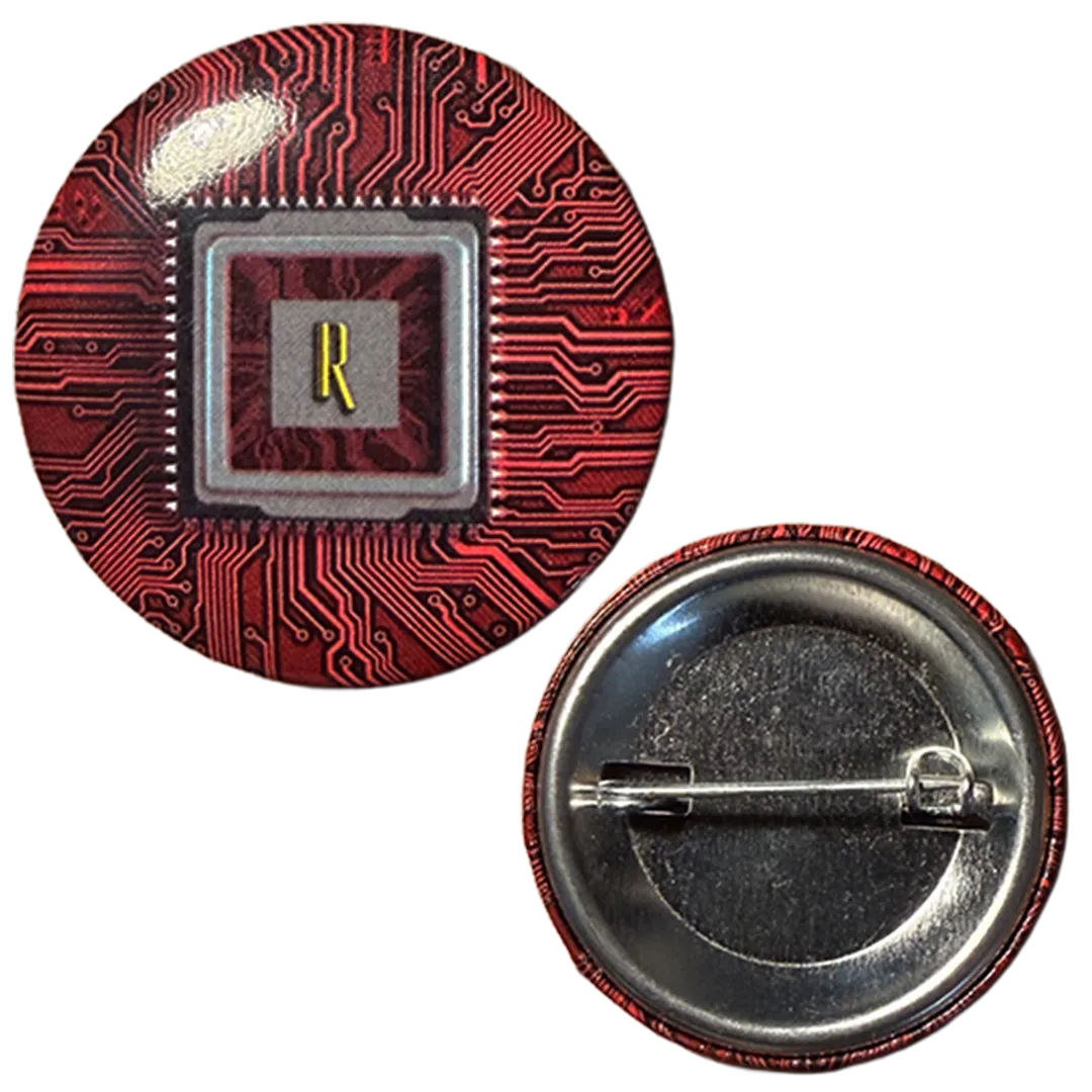 Art in Motion burgundy Circuit pin