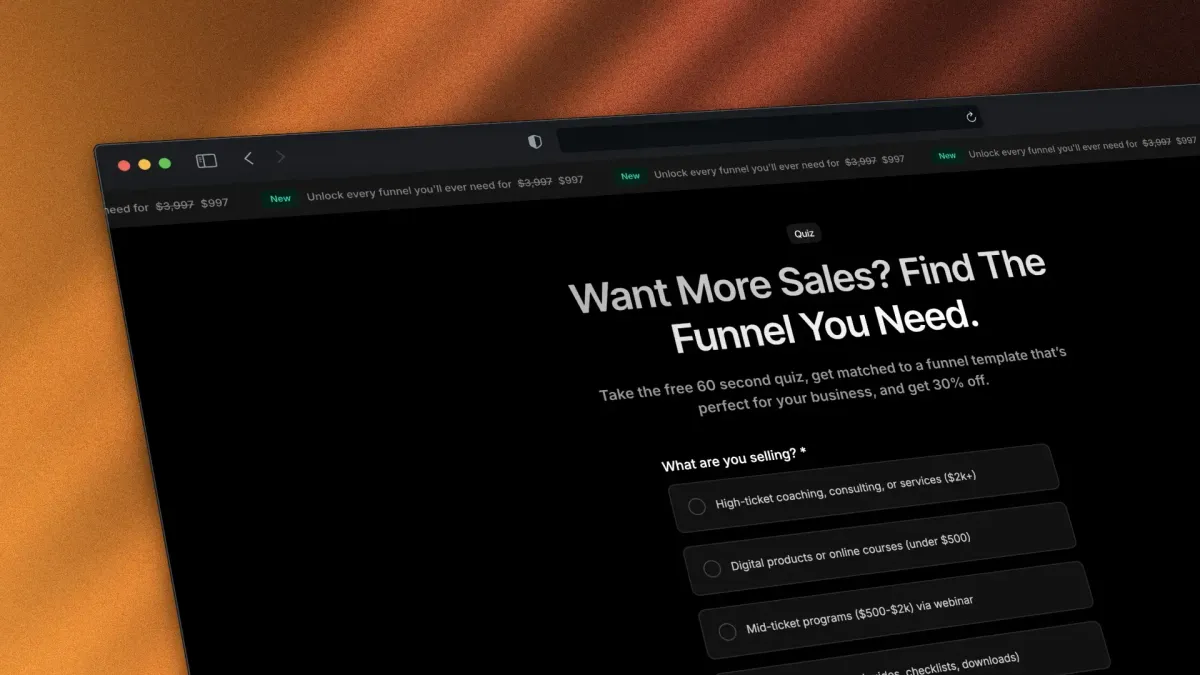 Havstock Funnel Quiz