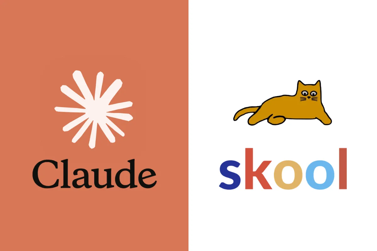Claude Code connected to Skool community platform showing AI-powered member management and content automation