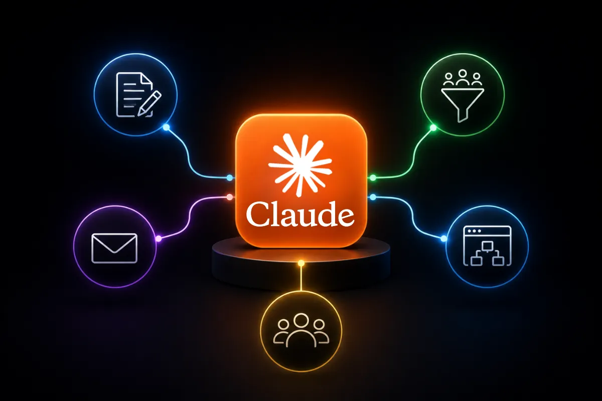 Marketing agency workflow using Claude AI with content creation, client onboarding, GoHighLevel automation, and SEO tasks.