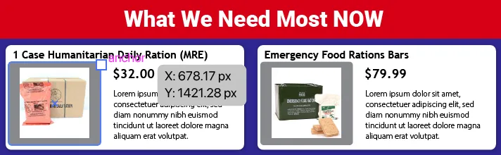 What We Need Most section products sample