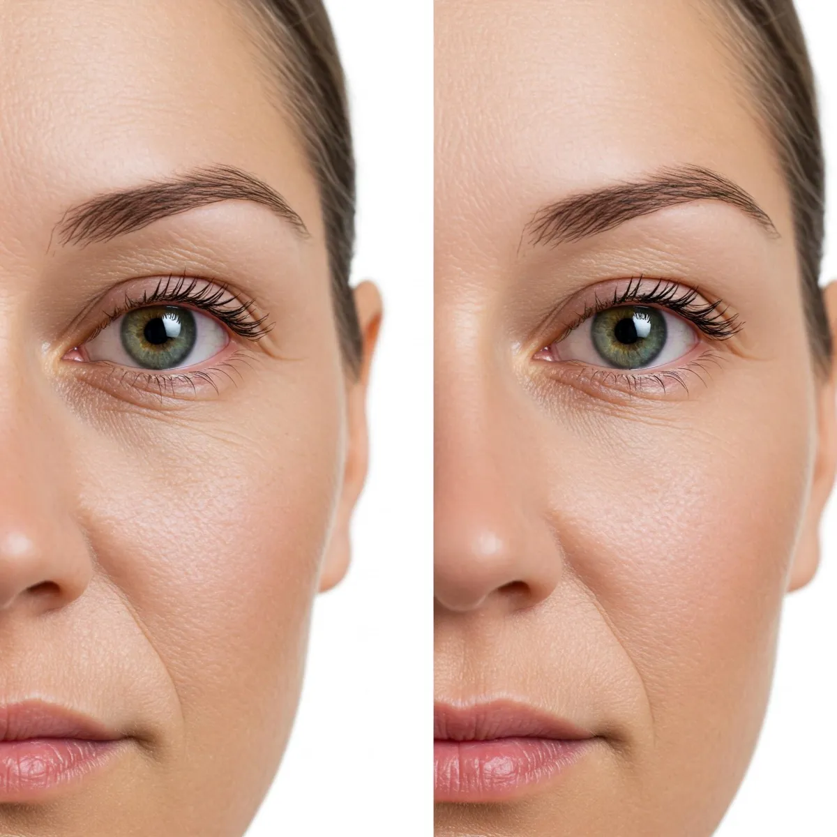 woman photo before/after