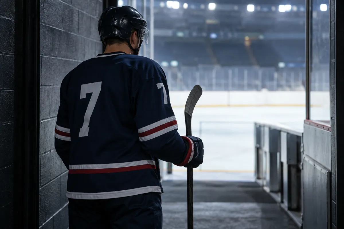 Athlete preparing to perform under competition pressure