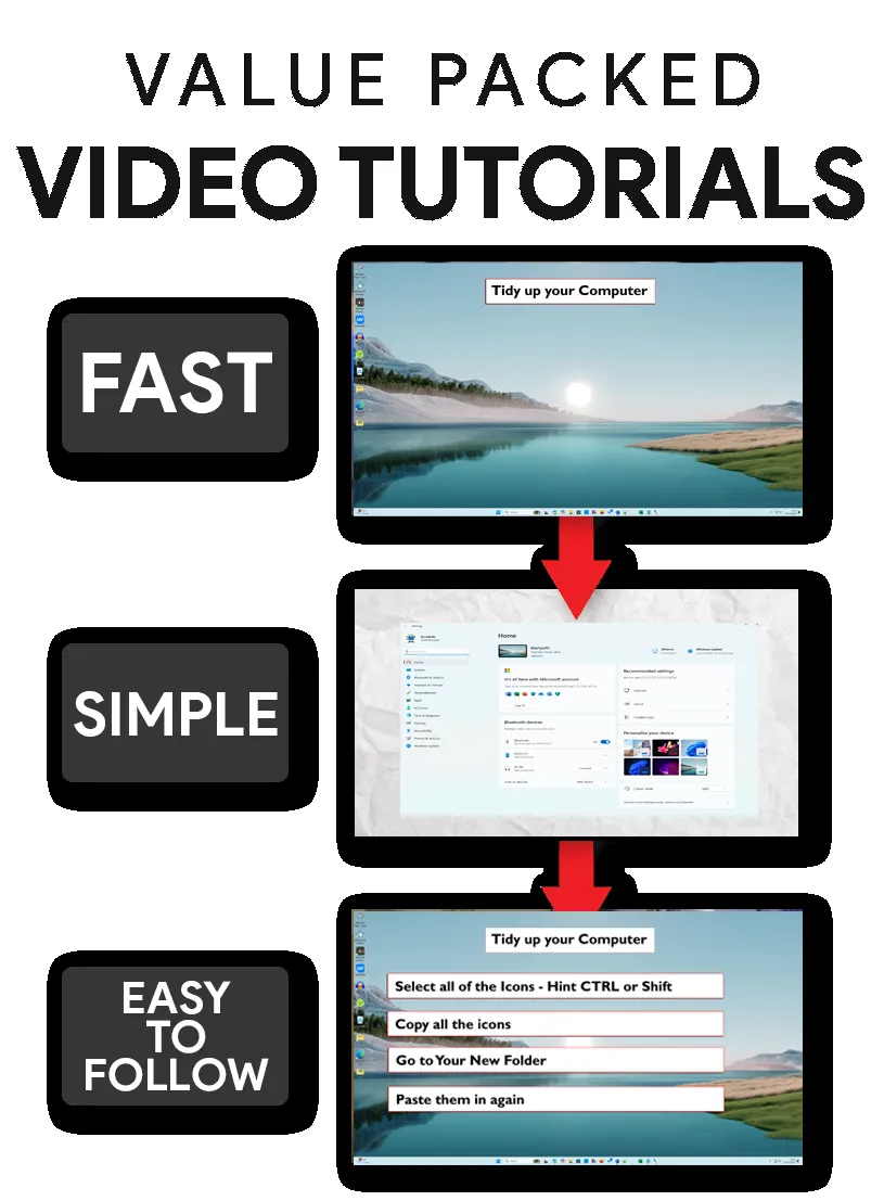 Easy simple easy to follow video tutorials