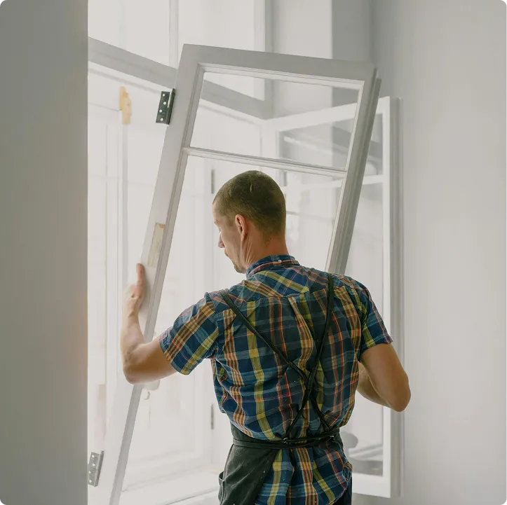 Professional bathroom remodelers from Rhode Island Bath & Shower working on a renovation project