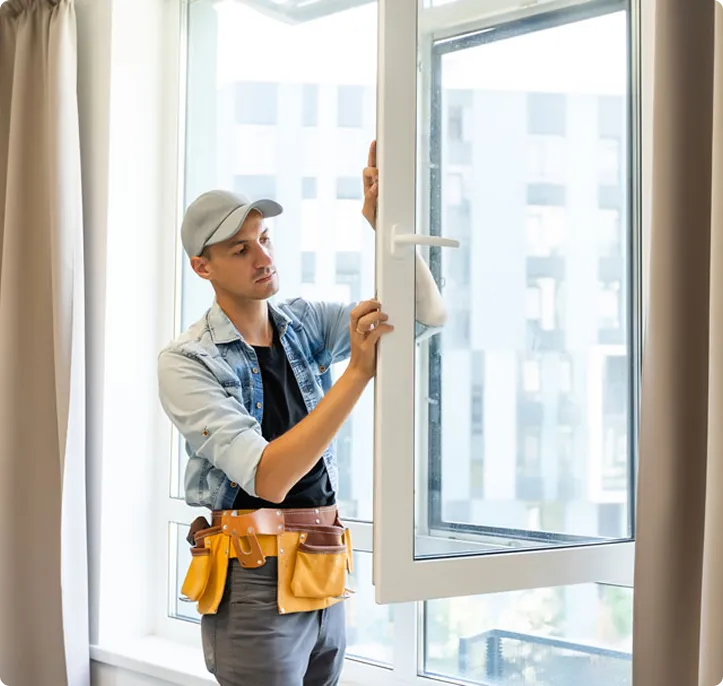 Professional window replacement installation process in Delaware home showing expert craftsmanship