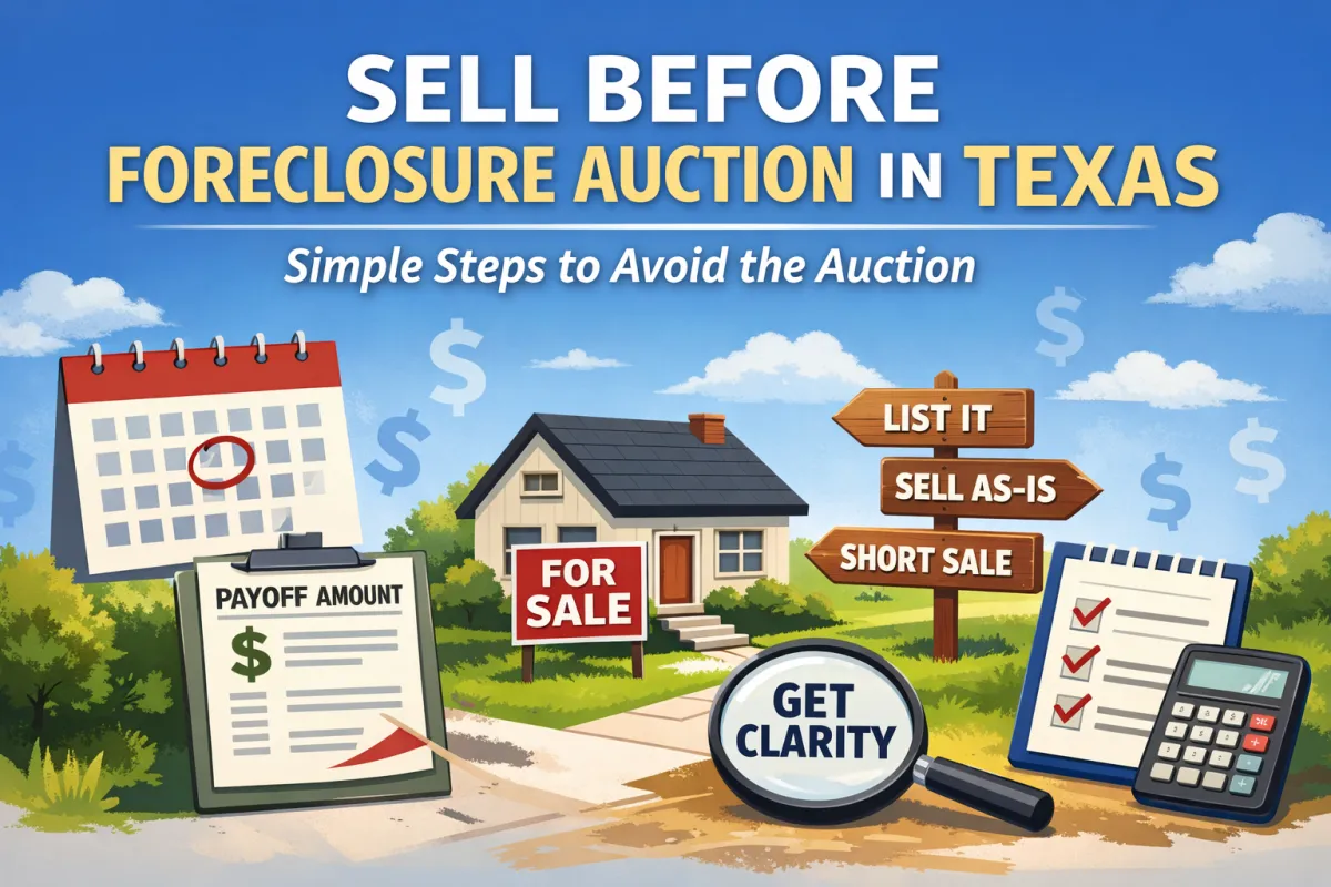 Can You Sell Before Foreclosure Auction in Texas? Yes—Here’s How