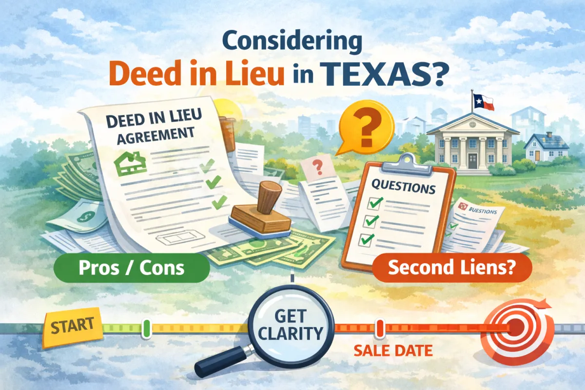 Deed in Lieu in Texas: Pros, Cons + Questions to Ask Your Lender