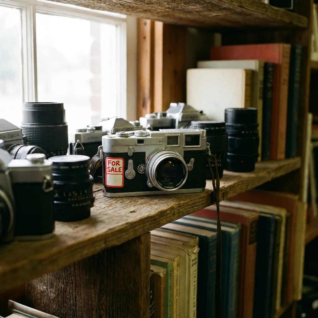 Camera on a shelf representing Space Coast Camera's Rentals in Brevard County Florida 