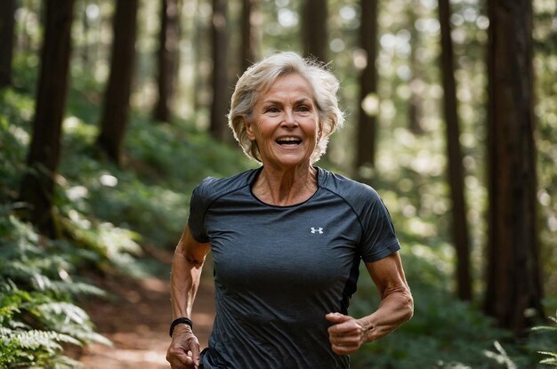 woman enjoying pain-free trail running after stress relief acupuncture treatment in woodbury mn.