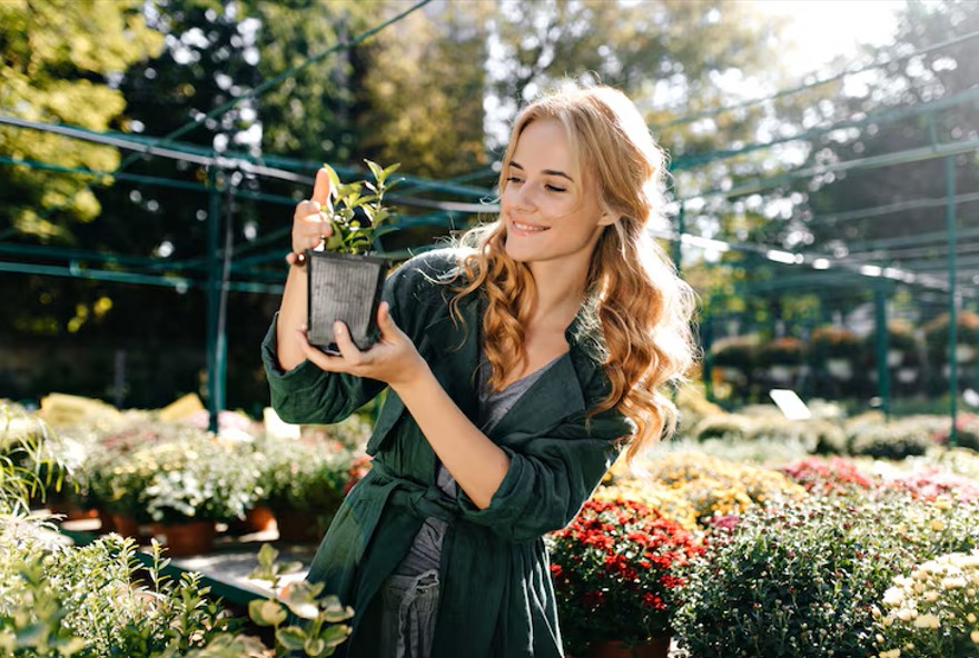 woman gardening without back strain after care at a pain control clinic in woodbury mn.