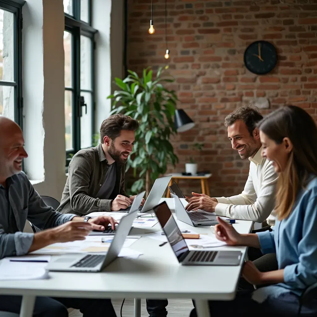 group of people working together