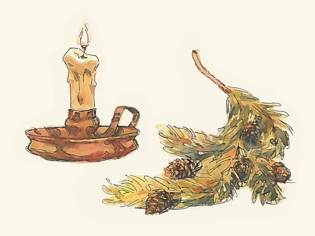 The Candle and the Evergreen cover