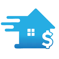 Fast home sale icon showing quick cash offers for houses in Texas.