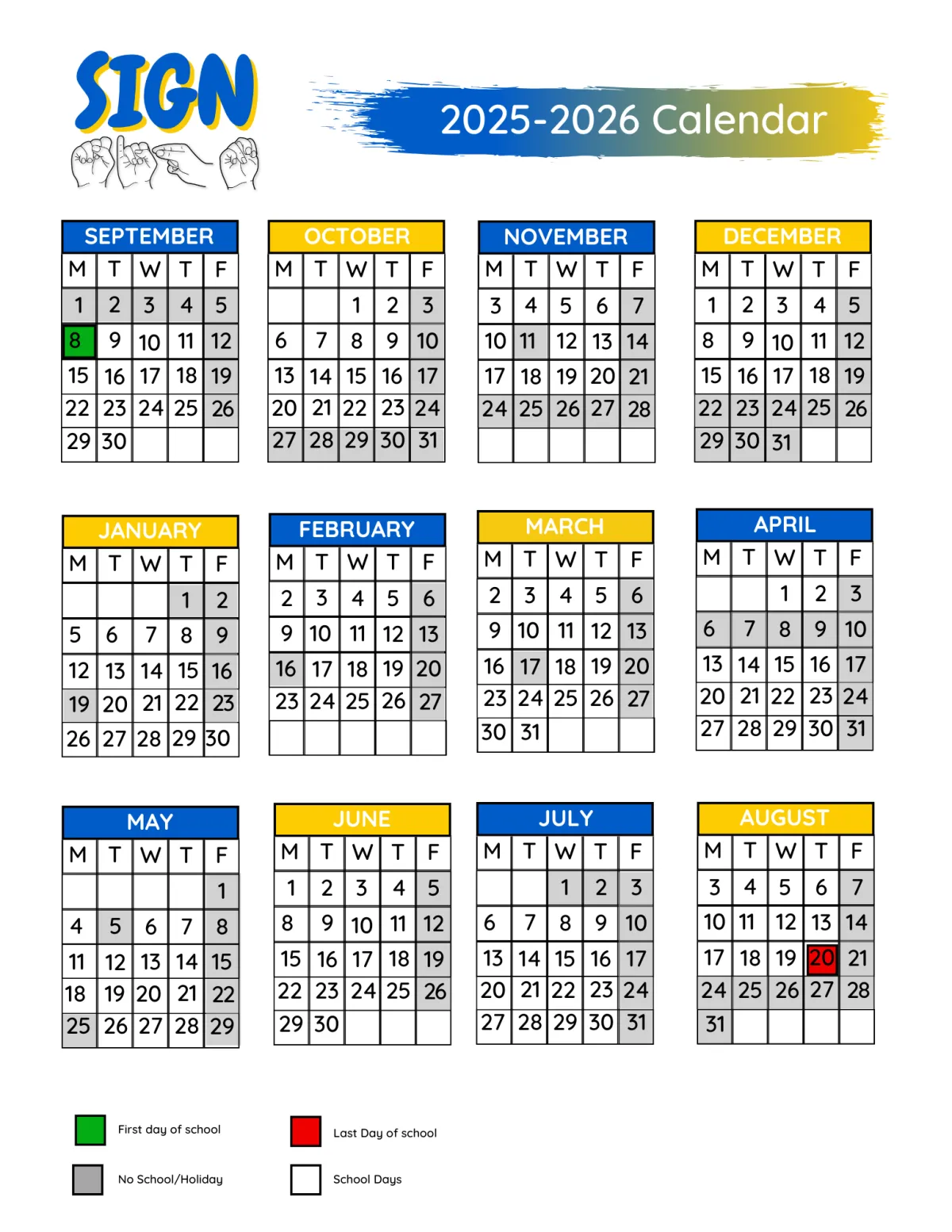 SIGN Enrichment 2023 - 2024 Calendar
