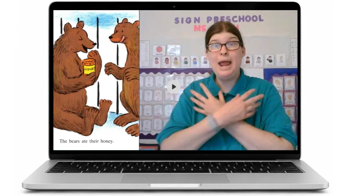 Teaching Time picture show a cartoon drawing of a computer screen with a teacher in a big box and 6 students in small boxes below her.