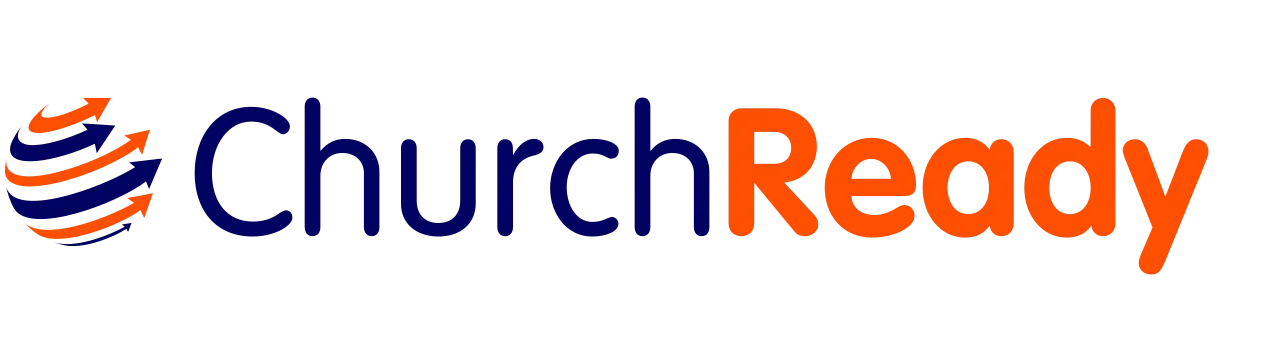 ChurchReady logo with forward-moving arrows