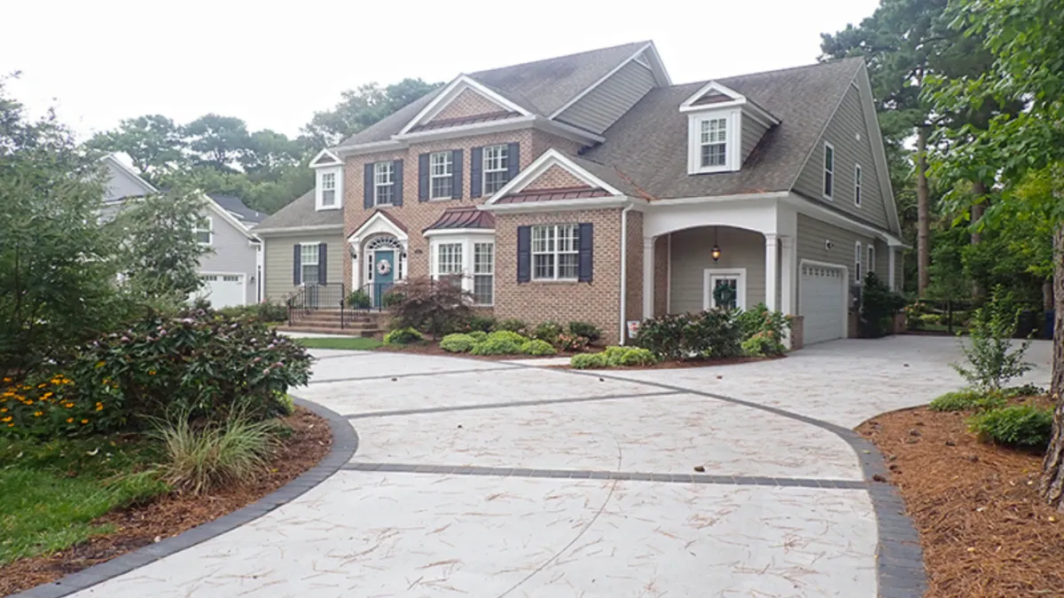 Virginia Beach Concrete builds and installs driveways.