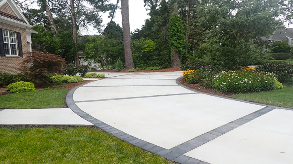 Virginia Beach Concrete builds and installs driveways.