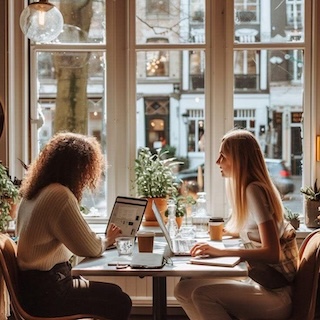 connection and meeting for social media content planning