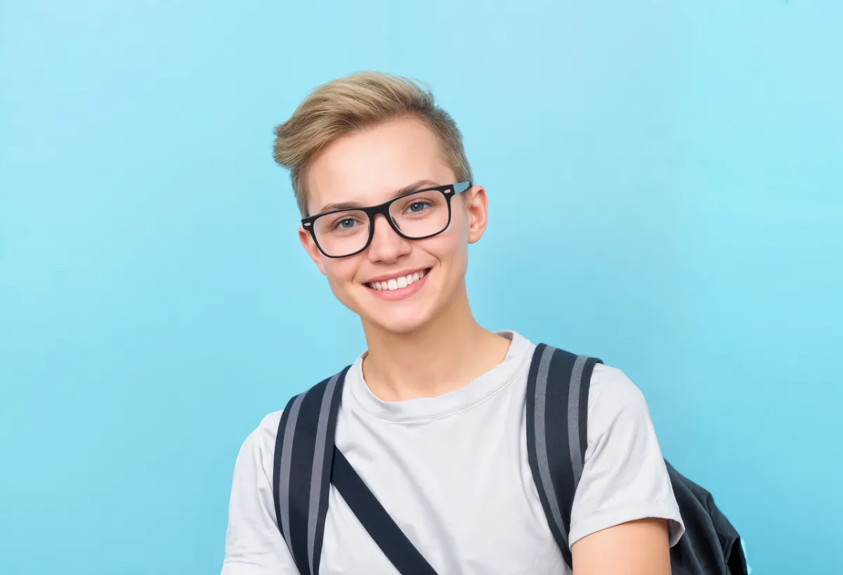 Lächelnder Schüler