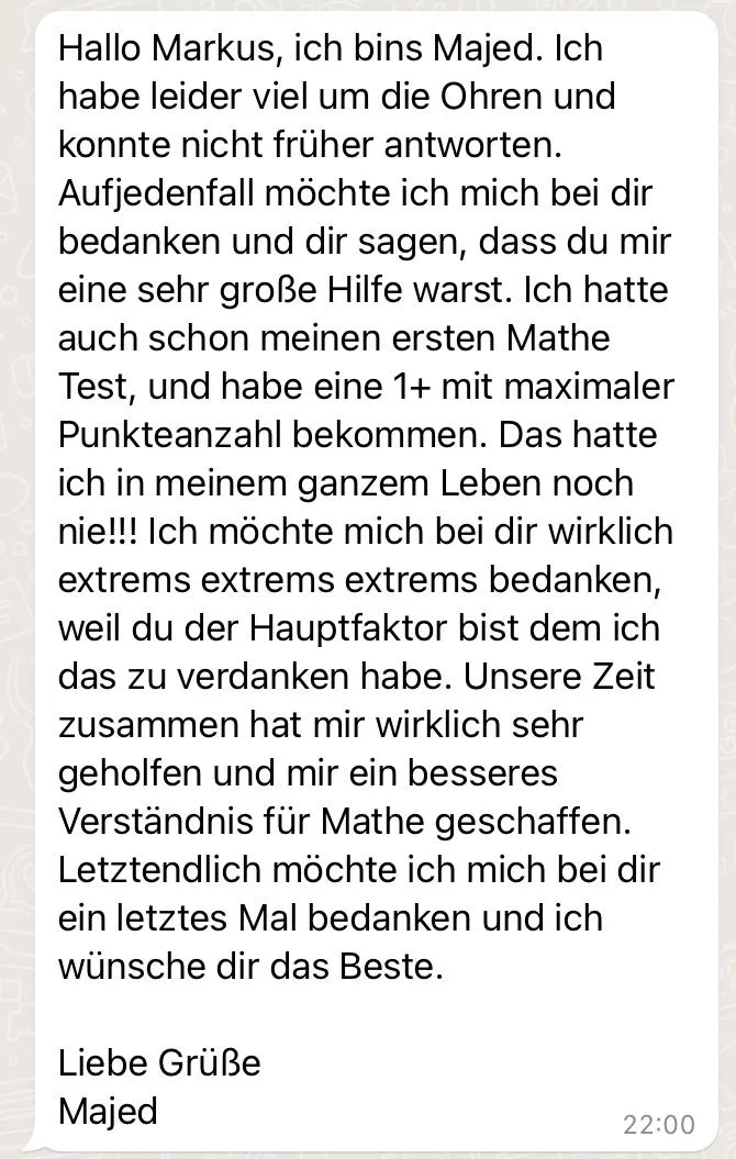 Erfahrungsbericht von Majed Teil 2