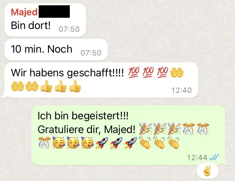 Erfahrungsbericht von Majed Teil 1