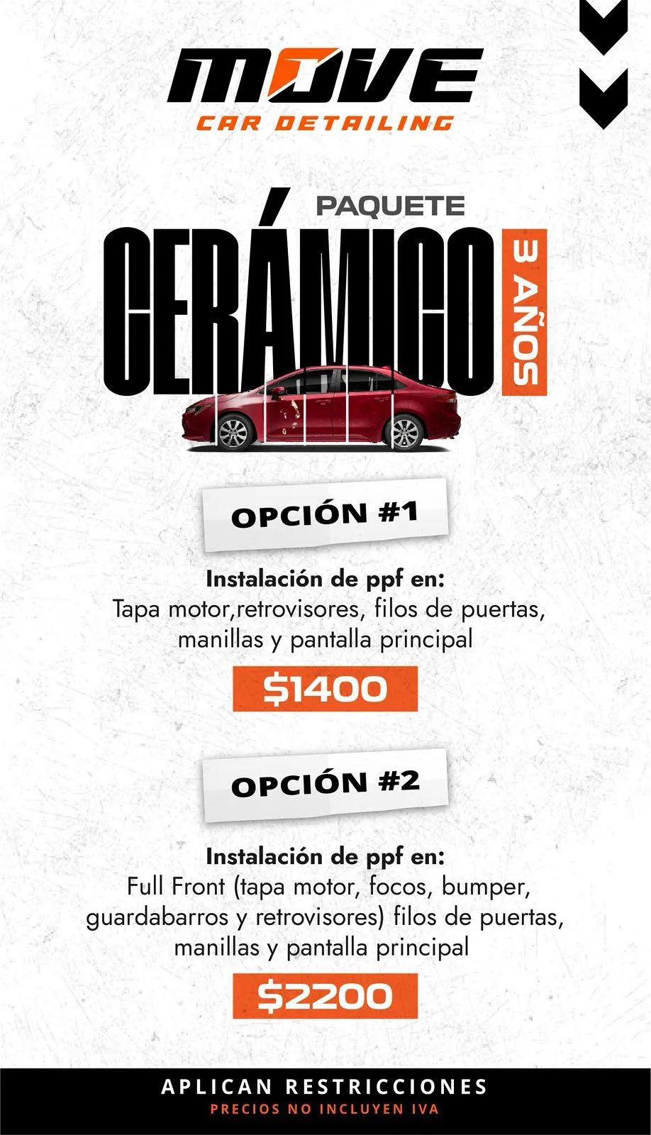 Aplicación de recubrimiento cerámico Ceramic Pro en vehículo de lujo en San José, Costa Rica Detalle de brillo extremo con protección Ceramic Pro realizada por Move Car Detailing Instalación de PPF (película de protección de pintura) Ceramic Pro en auto deportivo en Costa Rica Protección invisible contra rayones con PPF aplicado por expertos en San José Aplicación avanzada de recubrimiento Ceramic Pro ION para protección a largo plazo en Costa Rica Vehículo protegido con tecnología de última generación Ceramic Pro ION en Move Car Detailing Tratamiento con Ceramic Pro Matrix en SUV de alta gama en San José Recubrimiento cerámico Matrix que mejora el acabado y la durabilidad de la pintura automotriz Lavado automotriz premium en San José con productos especializados y técnicas seguras Servicio de car wash detallado realizado por Move Car Detailing en Costa Rica Pulido de pintura con pulidora Rupes para eliminar imperfecciones y restaurar el brillo original Detalle con tecnología Rupes en vehículo premium, realizado por profesionales en Costa Rica Detalle completo interior y exterior en vehículo de gama alta en San José Transformación de pintura con detailing automotriz profesional en Costa Rica Antes y después del detallado con Ceramic Pro en Move Car Detailing Resultado final tras aplicación de PPF y pulido con Rupes en Costa Rica