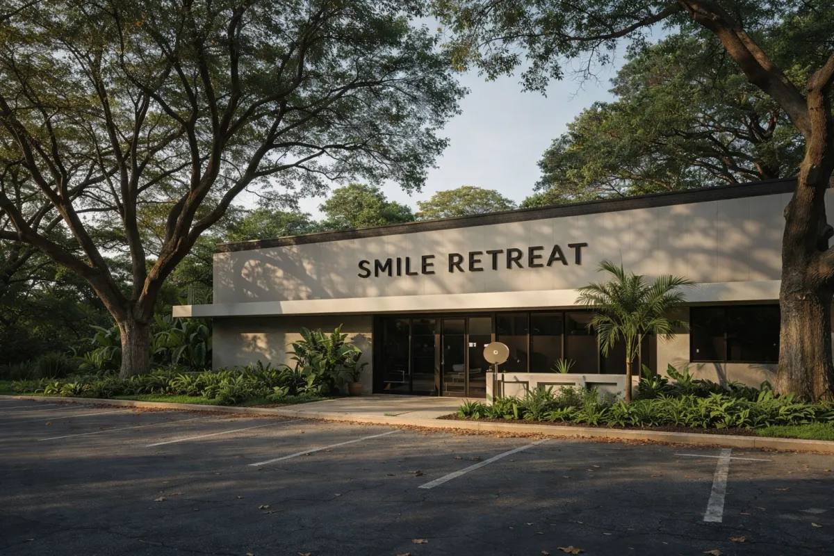 Confident patient in a high-end clinic setting